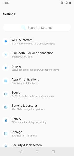Select Wi-Fi & Internet