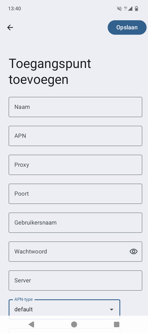 Selecteer Opslaan