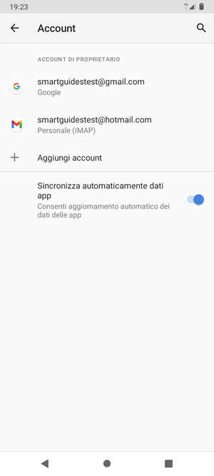 Seleziona il tuo account Google