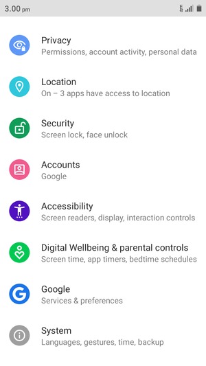 Scroll to and select Location
