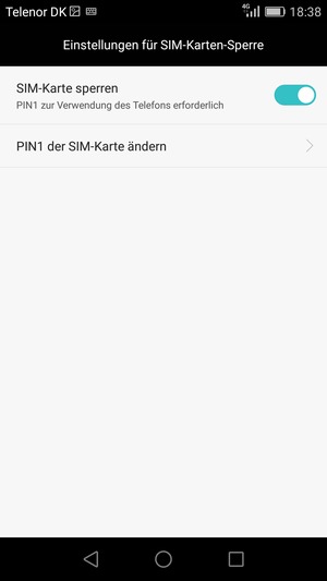 Wählen Sie PIN der SIM-Karte ändern oder PIN der SIM-Karte ändern