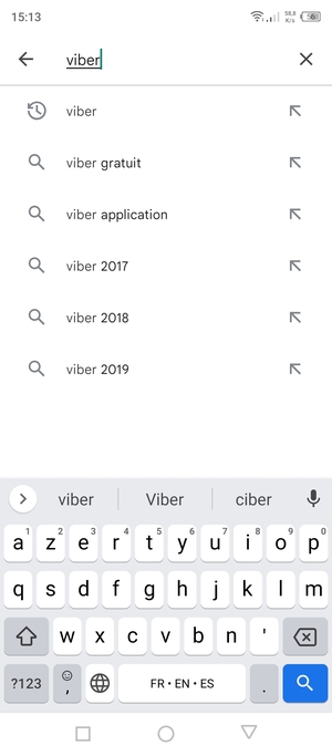 Saisissez le nom de l'appli et sélectionnez Rechercher