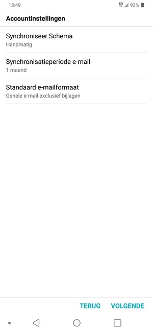 Selecteer VOLGENDE
