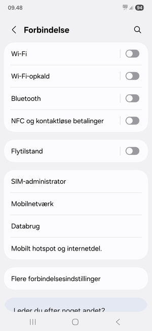 Vælg Wi-Fi
