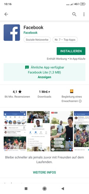 Wählen Sie INSTALLIEREN