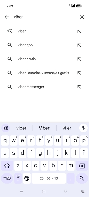 Introduzca el nombre de la aplicación y seleccione Buscar