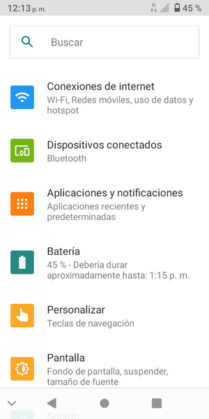 Seleccione Conexiones de internet
