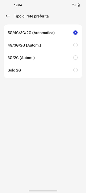 Seleziona la tua opzione preferita