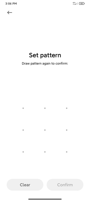 Draw the unlock pattern again