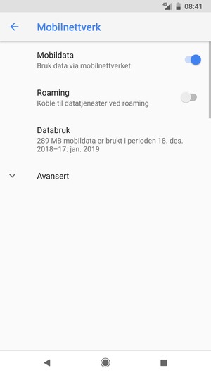 Velg Avansert