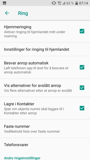 Velg Telefonsvarer