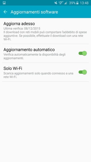 Seleziona Aggiorna adesso
