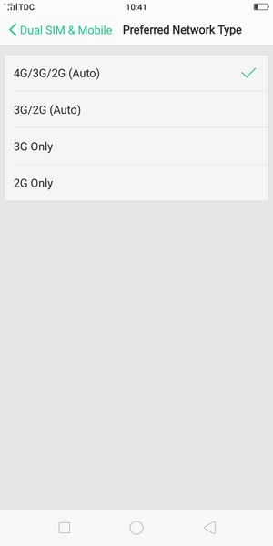 Select your preferred option