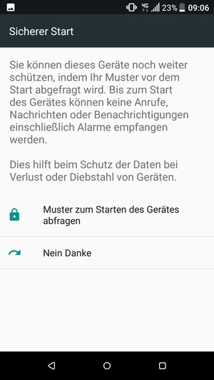 Wählen Sie die gewünschte Option