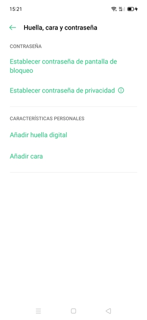 Seleccione Establecer contraseña de pantalla de bloqueo