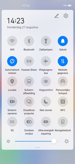 Pas helderheid aan op het vereiste niveau