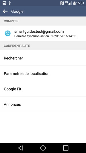 Sélectionnez votre compte