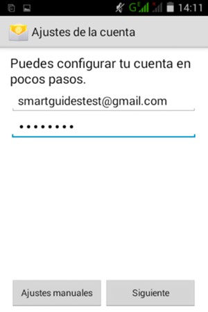 Introduzca su dirección de correo electrónico de Gmail o Hotmail y su contraseña. Seleccione Siguiente
