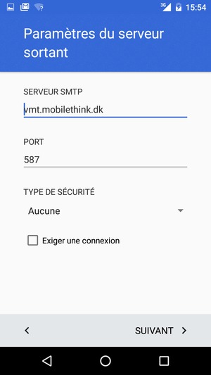 Sélectionnez SUIVANT