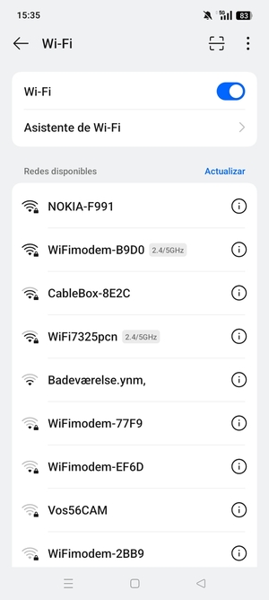 Seleccione la red inalámbrica a la que desea conectarse