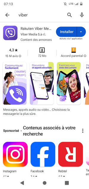 Sélectionnez l'appli