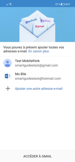 Sélectionnez ACCÉDER  À GMAIL