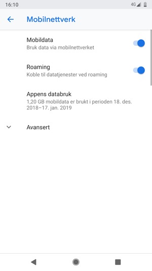Slå Roaming på eller av