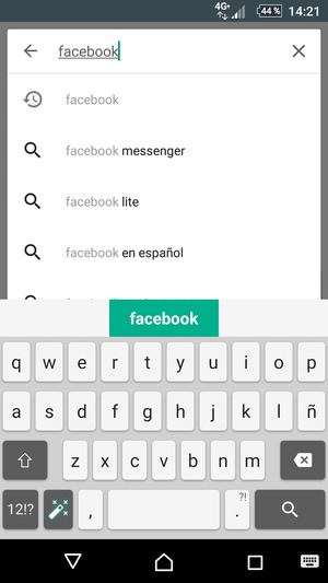 Introduzca el nombre de la aplicación y seleccione Buscar