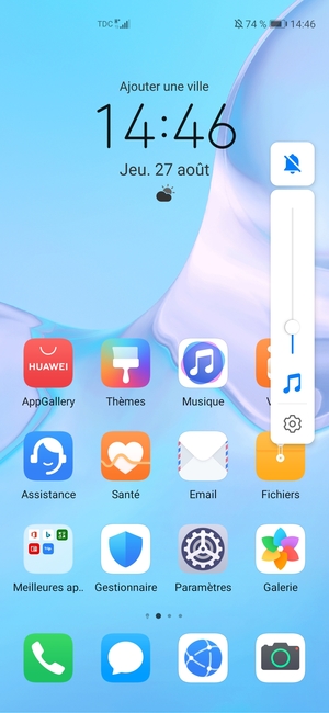 Sélectionnez Muet pour repasser en mode sonore