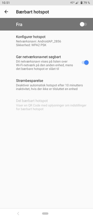 Vælg Konfigurer hotspot