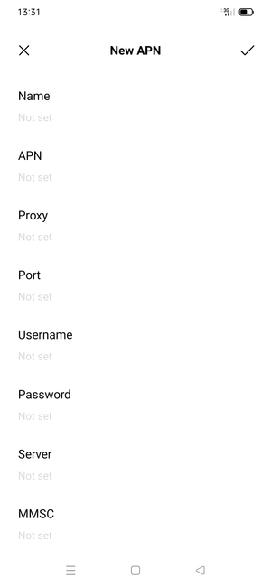 Enter Internet information