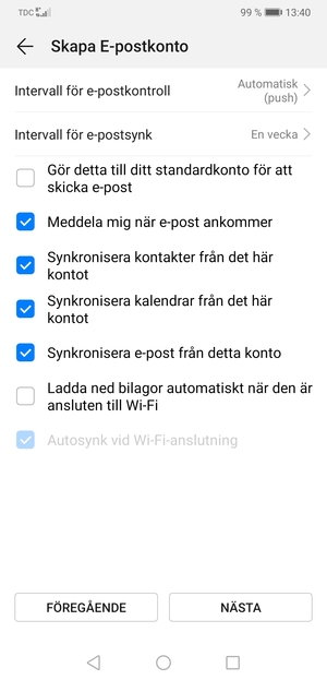 Välj NÄSTA