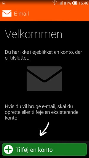 Vælg Tilføj en konto