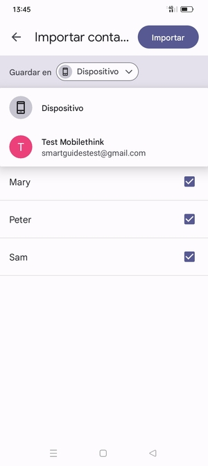 Seleccione su cuenta  Google