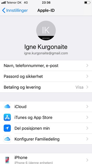 Velg iCloud