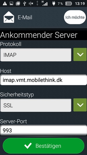 Wählen Sie Protokoll