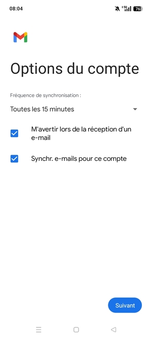 Sélectionnez Suivant