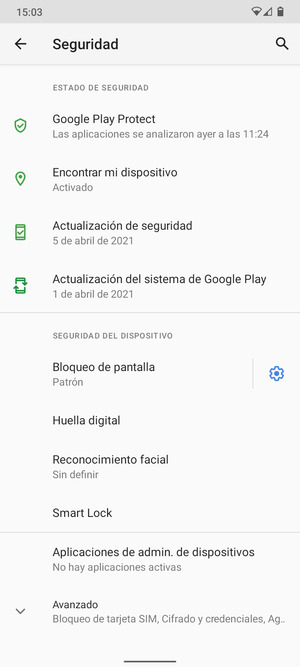 El teléfono ha sido asegurado con un bloqueo de pantalla