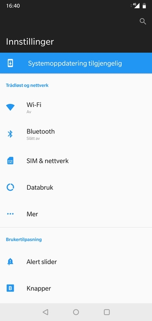 Velg SIM & nettverk