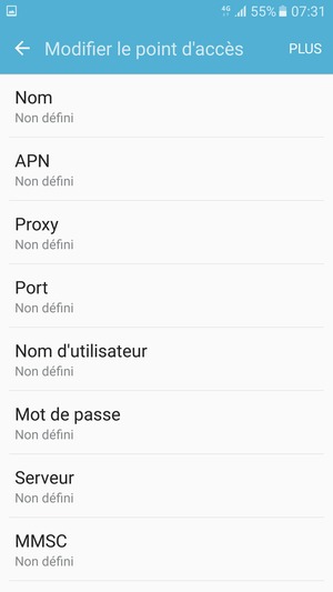 Saisissez les informations MMS
