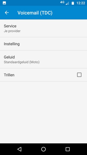 Selecteer Instelling