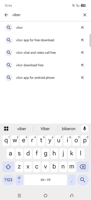 Enter the app name and select Search