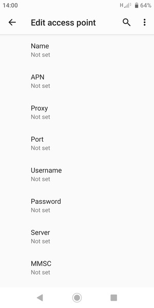 Enter Internet information