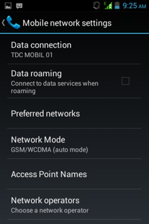 Select Access Point Names