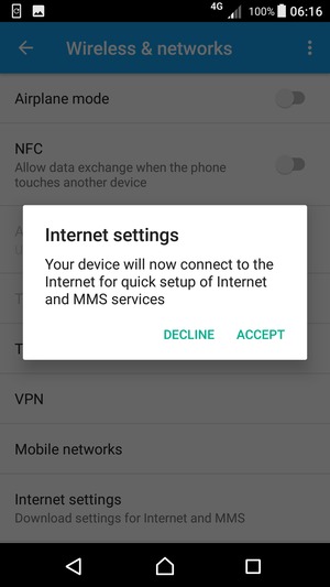 Select ACCEPT