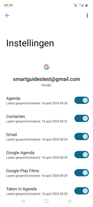 Zorg ervoor dat Contacten geselecteerd is