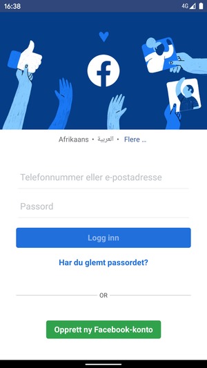 Applikasjonen er klar til bruk