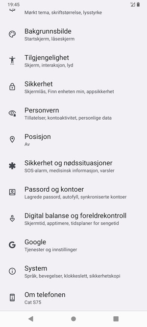Bla til og velg System
