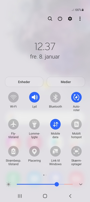 Vælg v-knappen