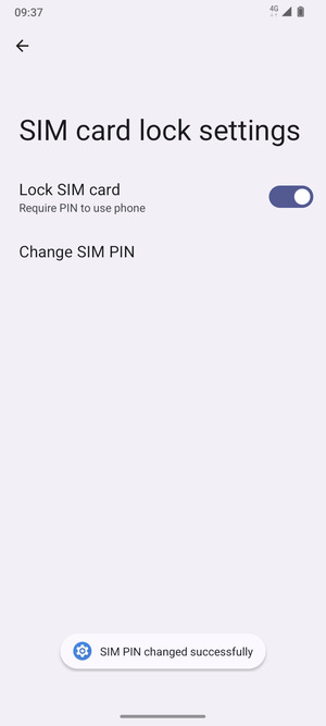 Your SIM PIN has been changed